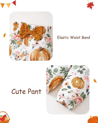 Vista 99 de SUNNY PIGGY Ropa para bebé recién nacida, con volantes, mameluco de algodón floral, conjunto de pantalones de algodón para niñas