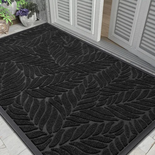 Vista 22 de Yimobra Tapete para puerta delantera para interiores y exteriores, 29.5 x 17 pulgadas, impermeable, para todas las estaciones, para entrada