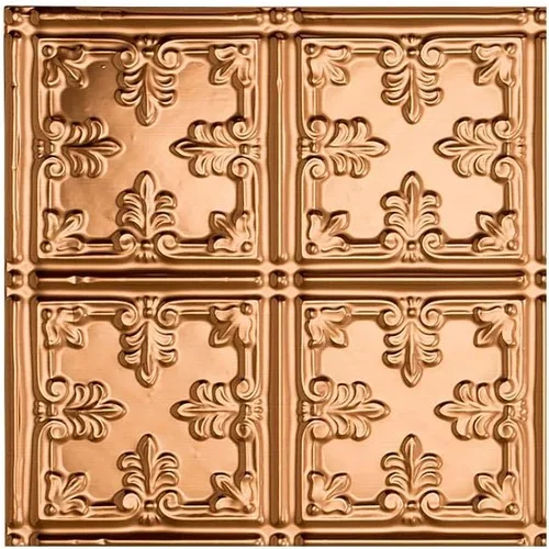 Vista 17 de FASÄDE - Panel adhesivo para techo de vinilo decorativo con estilo/patrón tradicional de 2 x 4 pies en plata entrecruzada (paquete de 5)