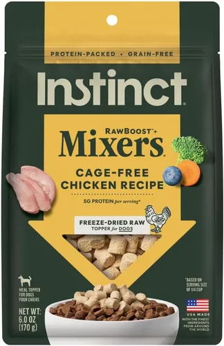 Vista 22 de Instinct Raw Boost Mixers, Topper de comida para perro liofilizada, receta sin granos - Carne natural 100%, bolsa de 6 oz