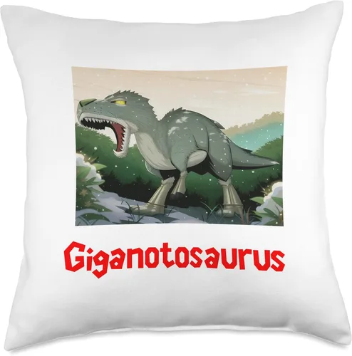 Vista 4 de Giganotosaurus Retro T rex - Cojín prehistórico para el Día del Padre