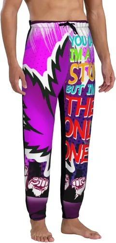 Vista 3 de Pantalones deportivos de hoja de cannabis para hombre, pantalones deportivos retro, divertidos, pantalones deportivos casuales de entrenamiento