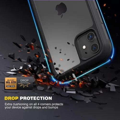 Vista 3 de DIACLARA - Funda transparente compatible con iPhone XR 6.1 pulgadas 2018
