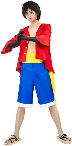 Vista 6 de DAZCOS Luffy - Guantes de cosplay de 3 marcha mangas de brazo dominantes accesorios de disfraz de Halloween