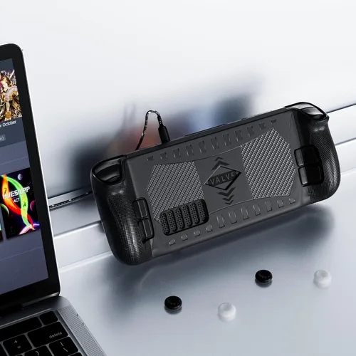 Vista 2 de FANPL Funda de TPU para cubierta de vapor cubierta protectora compatible con consola de cubierta de vapor de válvula accesorios de juego con 2
