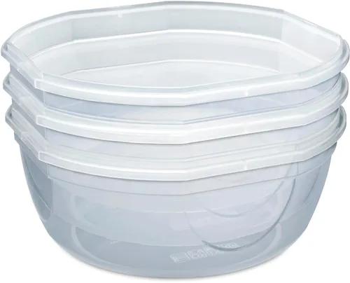 Vista 3 de Sterilite Recipiente con sello ultrasellado de 2.5 cuartos de galón, recipiente hermético para almacenamiento de alimentos, plástico, tapa