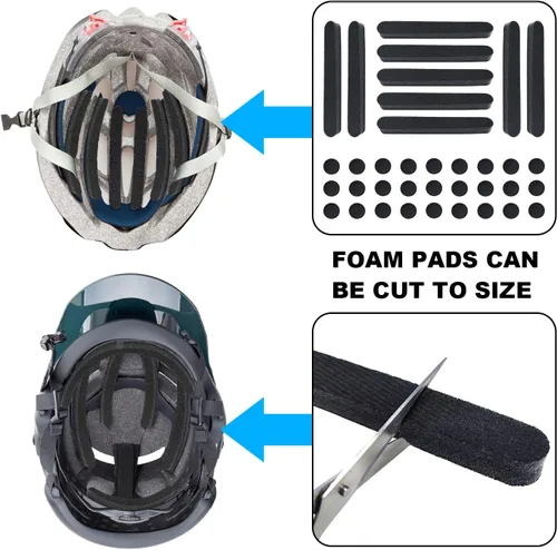 Vista 5 de Kit de almohadillas universales de espuma de repuesto, almohadillas universales para casco de Airsoft, almohadillas para casco de bicicleta