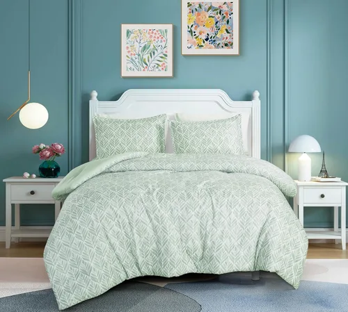Vista 13 de Chezmoi Collection Azura Juego de Edredón Floral de 2 Piezas Tamaño Individual - Juego de Ropa de Cama de Microfibra Estampada Ligera Multicolor