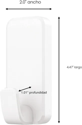 Vista 2 de Command Gancho pesado XL de 10 libras, 2 ganchos de pared y 6 tiras, para colgar sin daños con adhesivo, resistente para colgar, ideal