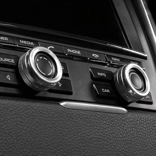 Vista 6 de x xotic tech Cubierta de aluminio para interruptor de volumen de radio con control de clima de CA, multimedia, compatible con Porsche Macan