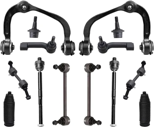 Vista 115 de Detroit Axle - Kit de suspensión frontal de 15 piezas para Jeep Grand Cherokee 99-04 1999 2000 2001 2002 2003 2004, brazos de control superior e
