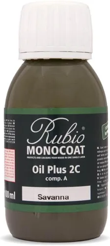 Vista 87 de Rubio Monocoat Muestra de Tinte y Acabado para Madera - Niebla 5% Aceite Plus Parte A Aceite de linaza para madera de secado rápido y ecológico