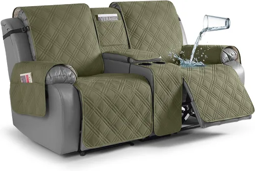 Vista 22 de TAOCOCO - Funda impermeable para sofá biplaza reclinable con consola central, 2 plazas