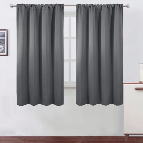 Vista 41 de LEMOMO Cortinas opacas de 42 x 54 pulgadas, juego de 2 paneles de cortinas con aislamiento térmico para oscurecer la habitación