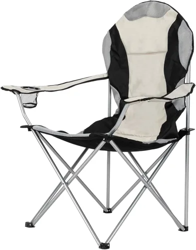 Vista 4 de Vasitelan Silla plegable portátil para acampar, silla de césped al aire libre (A-beige)
