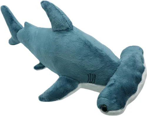 Vista 2 de ELAINREN Almohada de felpa realista Hammerhead ultra suave con cabeza de martillo y tiburón, cojín relleno/39.37 pulgadas