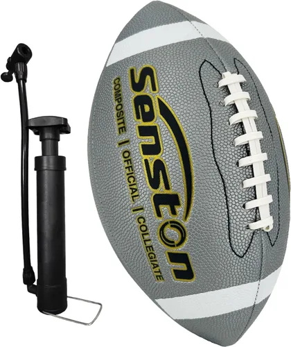 Vista 13 de Senston Fútbol Tamaño 9/6 – Premium Composite Cuero Escuela Secundaria/Niños/Jóvenes Fútbol con Bomba Tamaño Pelota de Pie con Bomba