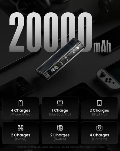Vista 3 de Shargeek 140 Power Bank Retro 67 GaN Charger
