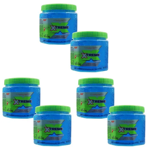 Vista 8 de Xtreme Pro-Expert Blue Styling Gel para el cabello, 35.27 onzas, paquete de 2 Sin alcohol, control Xtreme las 24 horas, con aloe vera, tarro