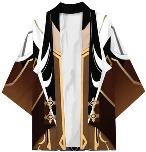 Vista 2 de Cosplay Life Haori - Kimono japonés Cosplay Halloween Disfraz Venti Klee