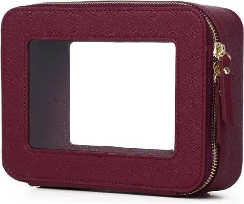 Vista 29 de Bolsa de maquillaje transparente (negro L)