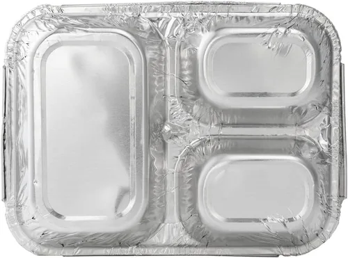 Vista 12 de Restaurantware Foil Lux - Recipientes de aluminio para alimentos de 23 onzas, 100 bandejas rectangulares de aluminio, tapas se venden por separado