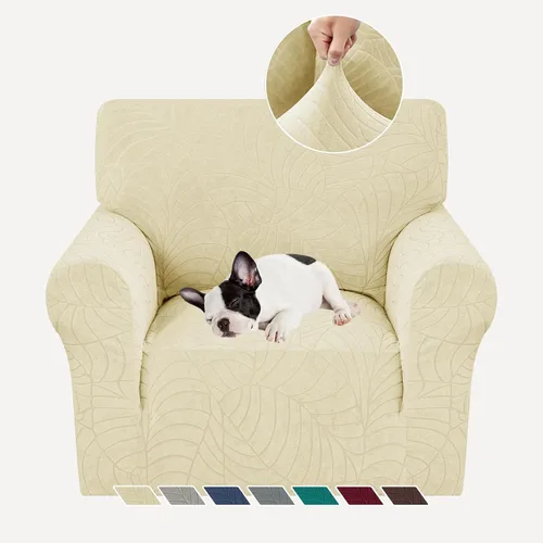Vista 81 de YEMYHOM Funda para sofá con diseño jacquard de alta elasticidad, funda para silla de sala de estar, a prueba de mascotas, perros y gatos