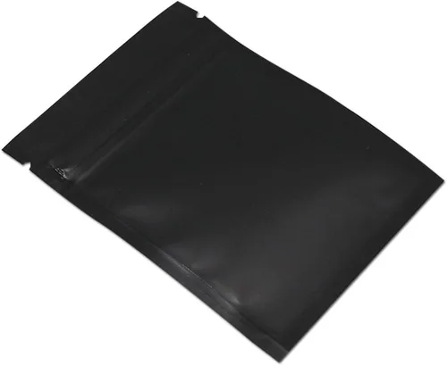 Vista 4 de FERENLI - 100 bolsas de almacenamiento de alimentos Mylar con cierre de cremallera, bolsas de aluminio opacas herméticas con ventana frontal