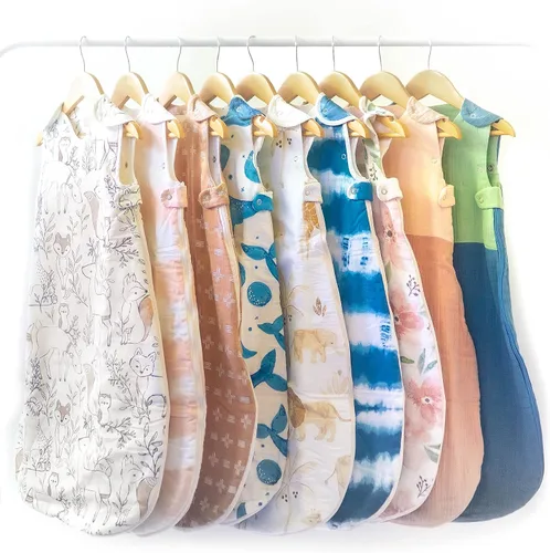 Vista 5 de Crane Baby Manta portátil, manta de algodón suave para niños y niñas de 0 a 9 meses, teñido anudado azul, 19 pulgadas de ancho x 30 pulgadas de alto