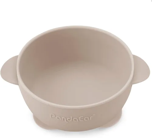 Vista 6 de PandaEar Paquete de 3 Tazones de Silicona con Succión para Bebés y 3 Cucharas de Alimentación para Bebés Cuencos Antideslizantes que se Mantienen