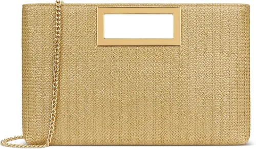 Vista 12 de Bolso de mano KKXIU para mujer, de cuero vegano, bolso formal de noche para eventos, para bodas, fiestas de graduación, de novia