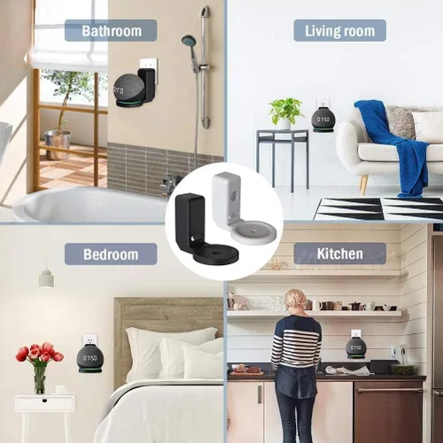 Vista 4 de Soporte de pared para Amazon Echo Dot 4/Echo Dot 5, soporte para Echo Dot 5, accesorios de soporte para Echo Dot 4, accesorios de altavoz