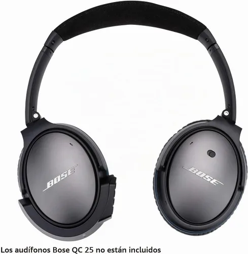 Vista 9 de Adaptador Bluetooth inalámbrico aptX mejorado para auriculares Bose QuietComfort 25 QC 25 con micrófono/control de volumen, negro Añade audio