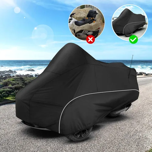 Vista 4 de Funda completa para Spyder F3 compatible con Can-Am Spyder F3T Tour y Limited 300D Oxford Protector de tela contra el polvo, la nieve, la lluvia