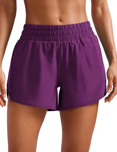Vista 5 de CRZ YOGA Dolphin - Pantalones cortos deportivos para mujer de 5 pulgadas, cintura media, secado rápido, para correr, entrenamiento, gimnasio, pista