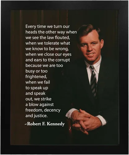 Vista 5 de AMERICAN LUXURY GIFTS RFK - Retrato patriótico inspirador para decoración de oficina, biblioteca, hogar, 8 x 10 pulgadas, sin marco