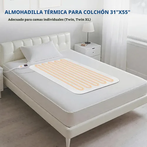 Vista 2 de Sealy Protector de colchón térmico Mini Twin 31x55, 9 ajustes de calor