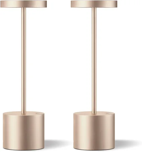 Vista 13 de Lámpara de mesa inalámbrica negra, lámparas con batería recargable de 4000mAh, lámparas LED inalámbricas para exteriores con atenuación continua