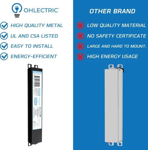 Vista 7 de OHLECTRIC Repuesto para ICN1P32-SC 1 Lámpara – Balastro Fluorescente T8, Reemplazo de Balastro Electrónico 120-277 Voltios, Arranque Instantáneo