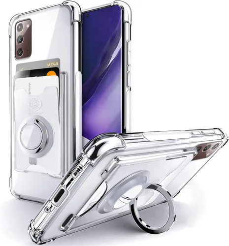 Vista 10 de Shields Up Funda para Samsung Galaxy Note 10, funda minimalista con tarjetero [3 tarjetas] y soporte de anillo, [protección contra caídas] funda
