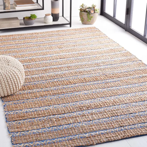 Vista 16 de SAFAVIEH Natural Fiber Collection NFB655Z - Alfombra de pasillo de 2 pies 3 pulgadas x 8 pies, color negro y natural, hecha a mano de yute a rayas