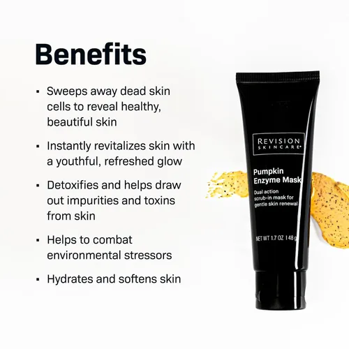 Vista 2 de Revision Skincare Máscara de enzima de calabaza, máscara exfoliante, elimina las células muertas de la piel, revitaliza la piel, elimina impurezas