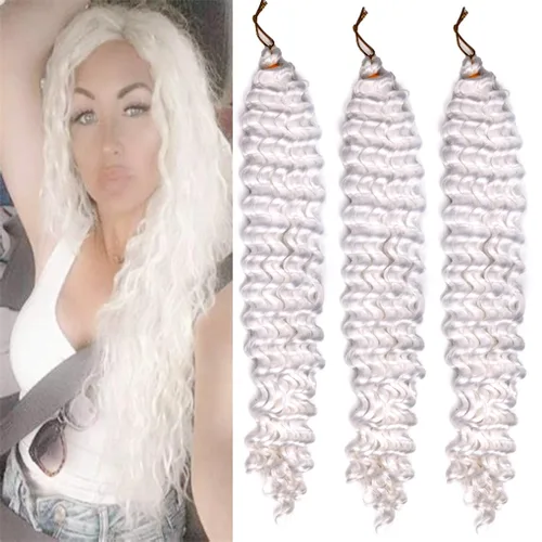 Vista 10 de 3 trenzas de ganchillo Passion Twist, cabello sintético preseparado para trenzar de 14 pulgadas, 3 paquetes de cabello trenzado pretrenzado