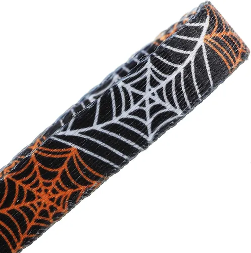 Vista 5 de Collar de perro de Halloween con flor desmontable, collar de calabaza de araña para mascotas pequeñas y cachorros