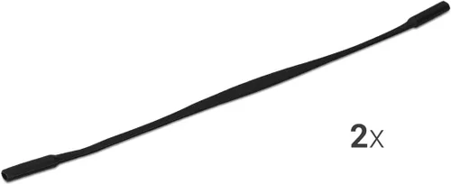 Vista 4 de kwmobile Correas deportivas de silicona para gafas, paquete de 2 cordones deportivos delgados de silicona antideslizantes para gafas de adultos