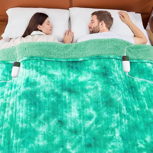 Vista 18 de greenoak Manta eléctrica con calefacción, manta térmica de piel sintética Sherpa para sofá cama, regalos cálidos de invierno para mujeres/ella