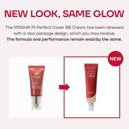 Vista 3 de MISSHA M Perfect Cover BB Cream No 31. Beige dorado - Medio/bronceado con subtono neutro SPF 42 PA +++ 1.69 fl oz - Hidratante teñido con SPF