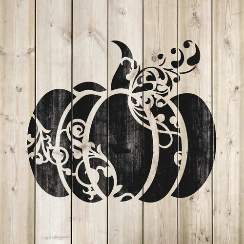 Vista 4 de Plantilla decorativa de calabaza para paredes y manualidades, plantillas reutilizables para pintar en tamaños pequeños y grandes