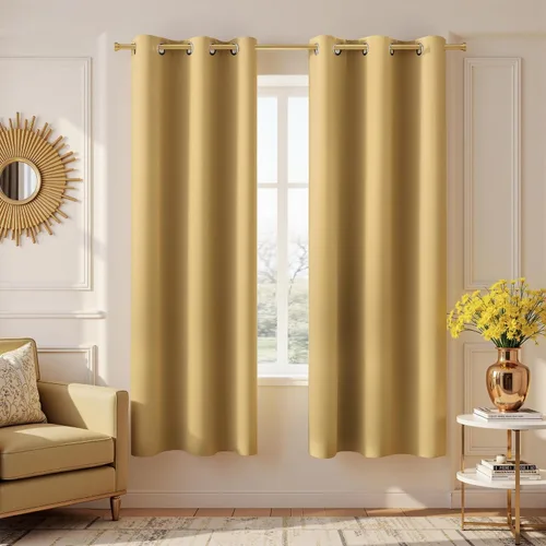 Vista 9 de KOUFALL Cortinas de Baño Aqua para Ventana, Juego de 2 Paneles Decoración Costera Cortinas Cortas Opacas para Ventana Pequeña de Cocina Puerta