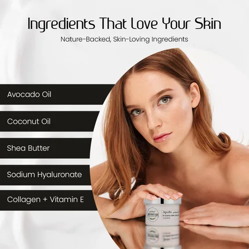 Vista 5 de Apothecary Perfume Body Cream Apolo - inspirado en B Rouge 540 Crema hidratante natural para el cuidado de la piel para una piel fragante